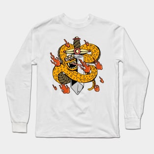 Snake and Dagger T Shirt Long Sleeve T-Shirt